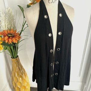 Queen Esther Riveted Black Swing Vest